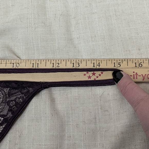 Pure Romance Plum Lace Babydoll & G-String Set - Large - Picture 13 of 13